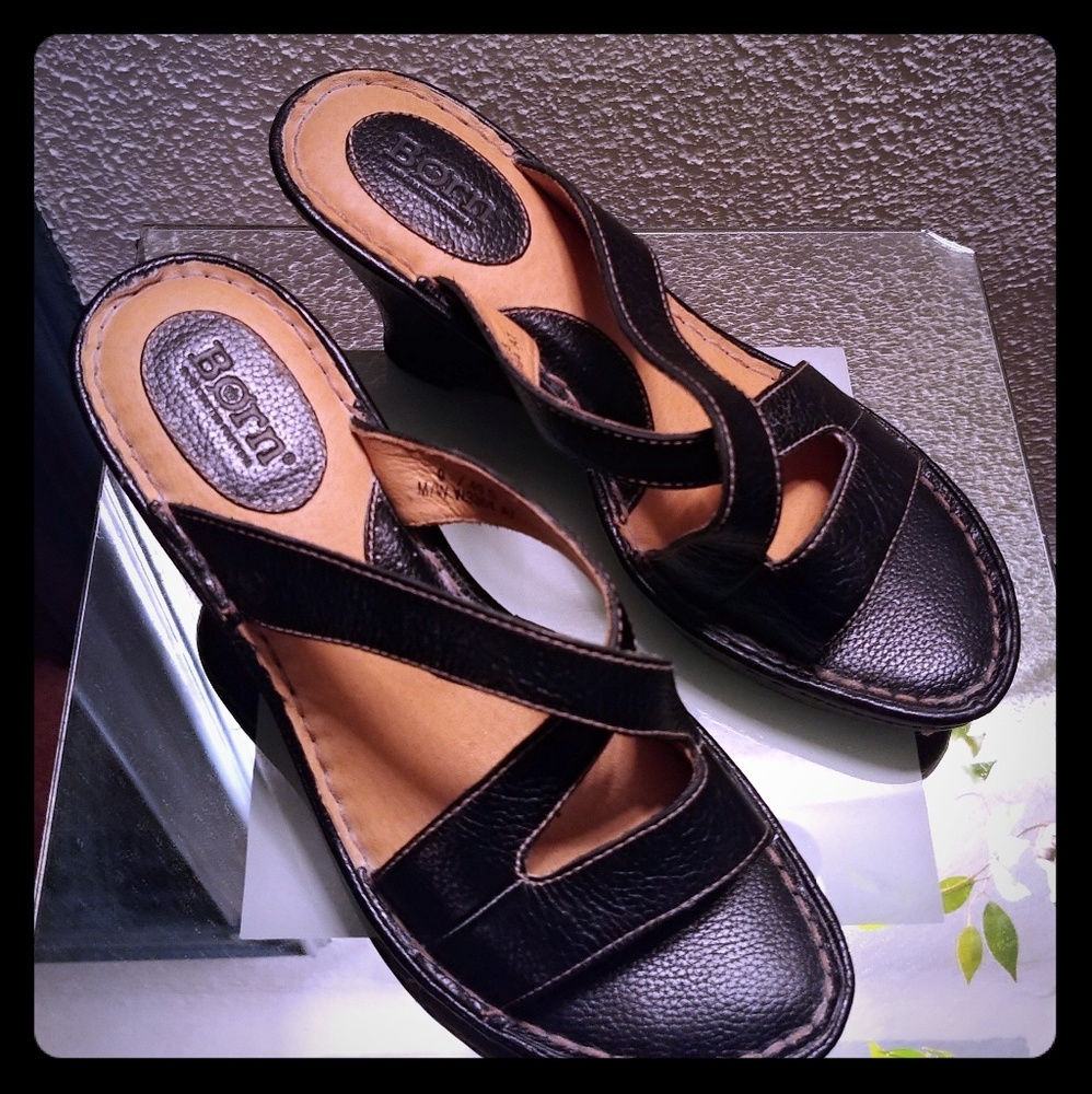 🆕Born | Leather Wedge Slide (Woman)